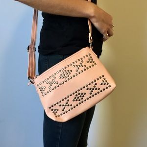 Pink Studded Purse by T-Shirt and Jeans